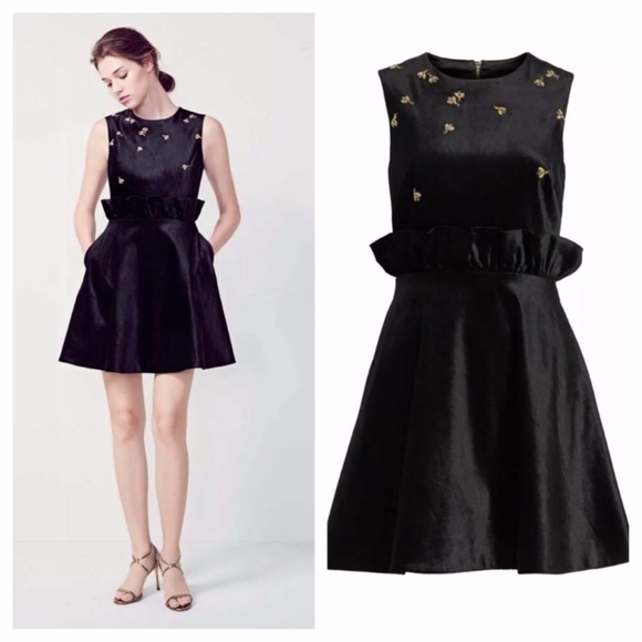 NWT Ted Baker Velvet Celeena Queen Bee Dress - Picture 8 of 8